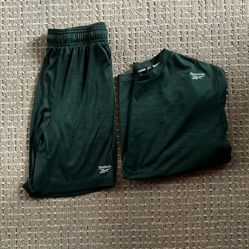 Pair of Green Reebok Shirt/Shorts Men’s